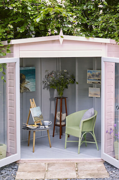 Pink shed