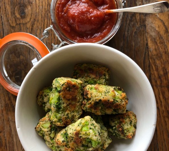 Broccoli Bites with homemade tomato ketchup