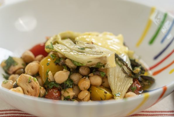Laura Jackson’s Roast Tomatoes with chickpeas and green sauce