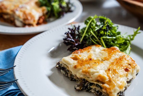 Spinach, Leek, Mushroom & Gruyère Lasagne