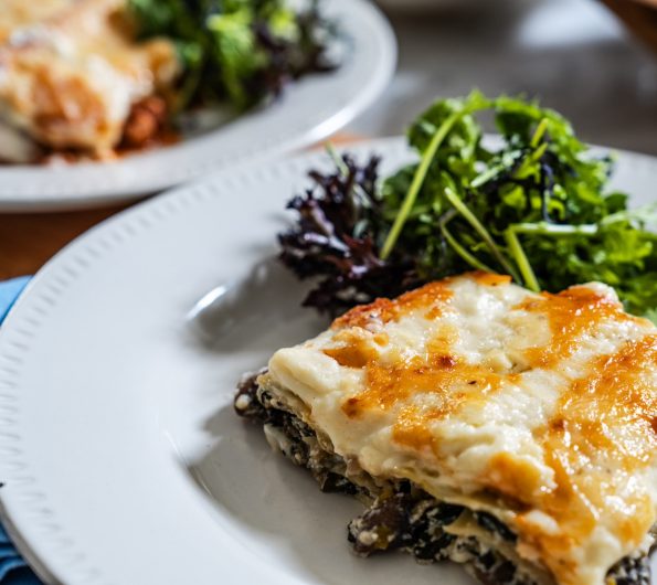 Spinach, Leek, Mushroom & Gruyère Lasagne
