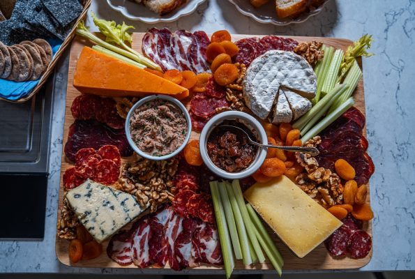 Cheese Board, Duck Rillette & Chutney