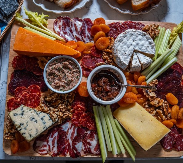 Cheese Board, Duck Rillette & Chutney