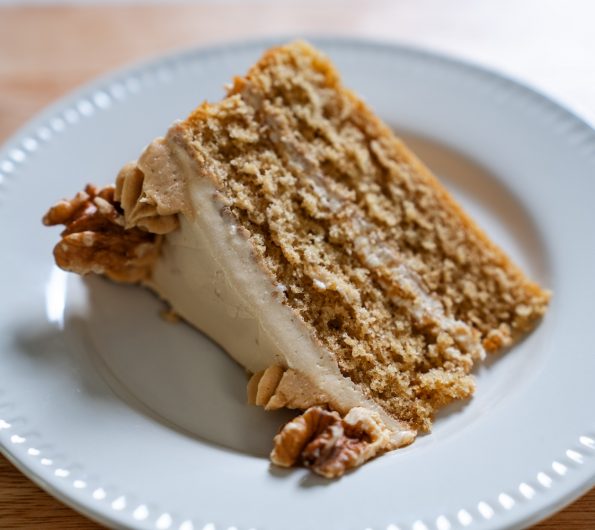 Coffee and walnut cake