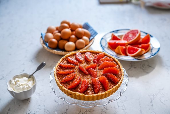 Grapefruit & Treacle Tart