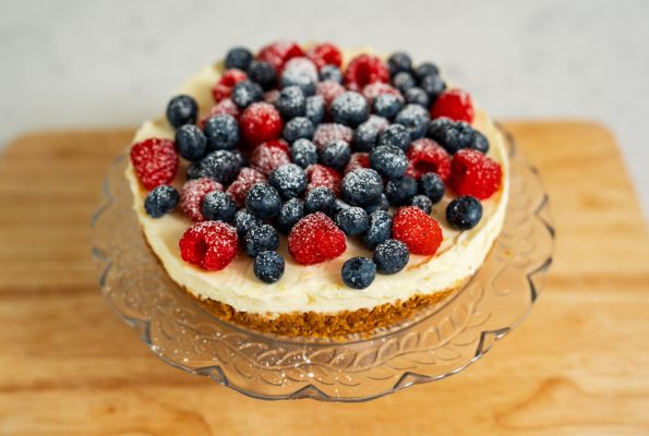 Lemon and ginger no-bake cheesecake