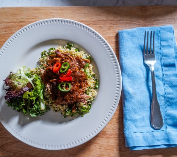 Patrick Grant’s slow-cooked fenugreek lamb with pickled chillies