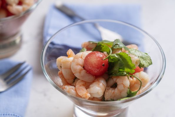 Watermelon and prawn cocktail