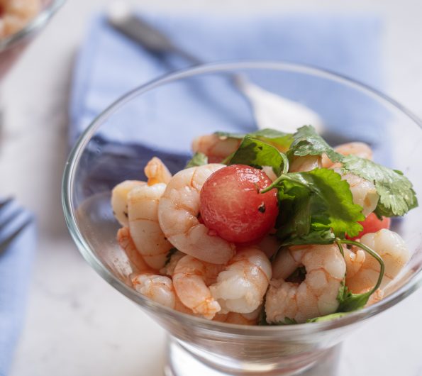 Watermelon and prawn cocktail