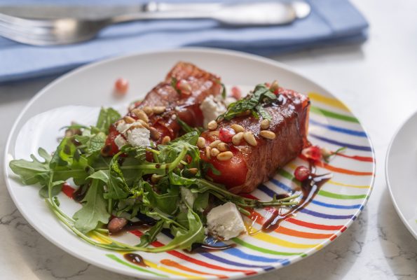 Prue’s Fried Watermelon and Prosciutto with Sweet Balsamic