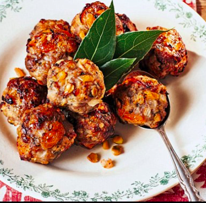 Apricot and Pistachio stuffing balls- perfect for Easter